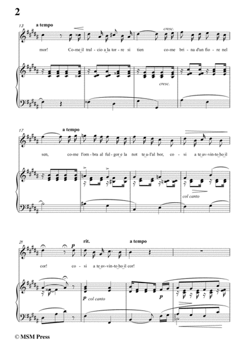 Tosti-Io voglio amarti! In B Major,for Voice and Piano image number null