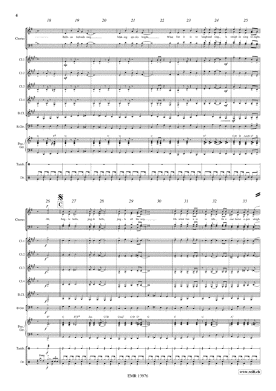 Swingle Bells Clarinet Quintet scores gallery preview page 5
