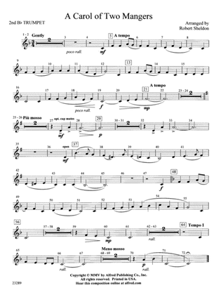 A Carol of Two Mangers: 2nd B-flat Trumpet
