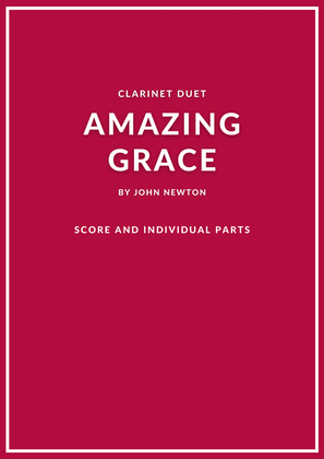 Amazing Grace clarinet duet