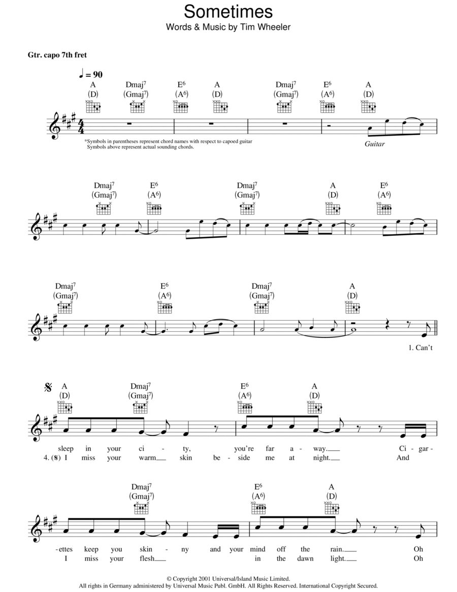 Sometimes Piano scores gallery preview page 1