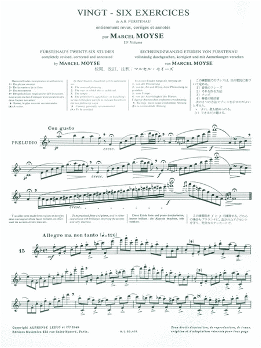 26 Exercices (Op. 107) de Furstenau, pour la Flute - Vol. 2 Flute scores gallery preview page 2