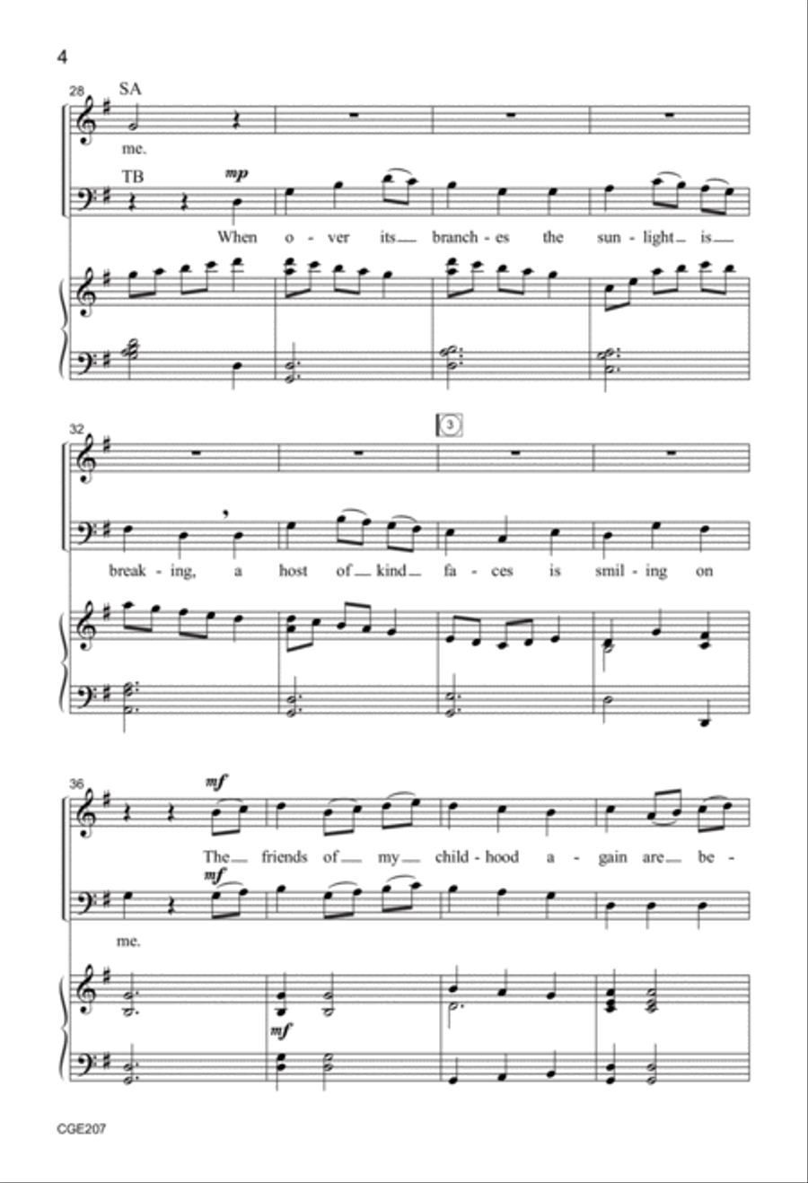 The Ash Grove (SATB) 4-Part scores gallery preview page 4