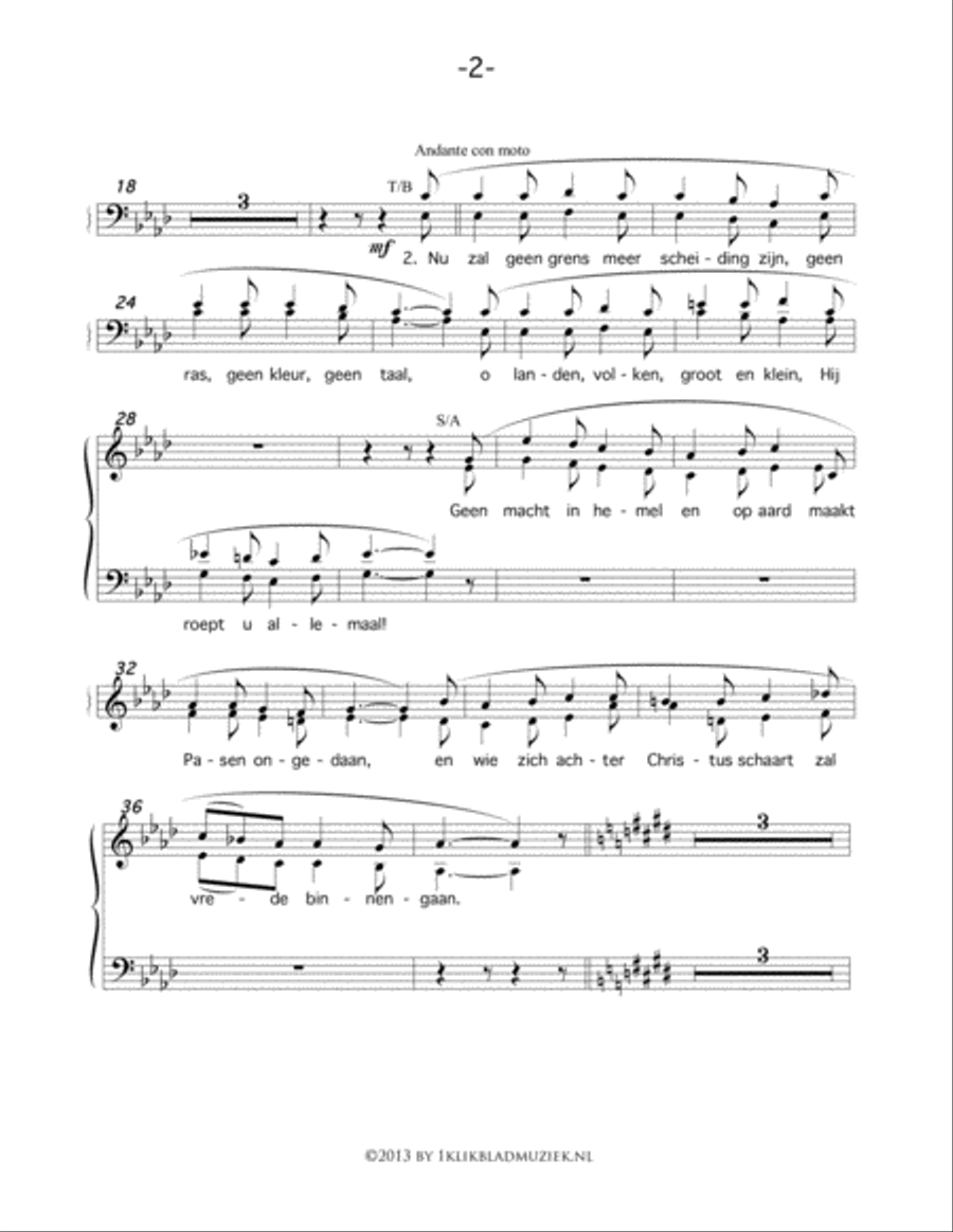 Nu Is Het Pasen - Jezus Leeft 4-Part scores gallery preview page 2