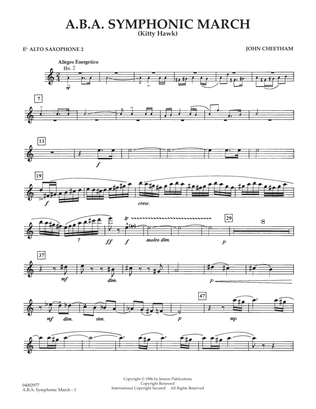 A.B.A. Symphonic March (Kitty Hawk) - Eb Alto Saxophone 2