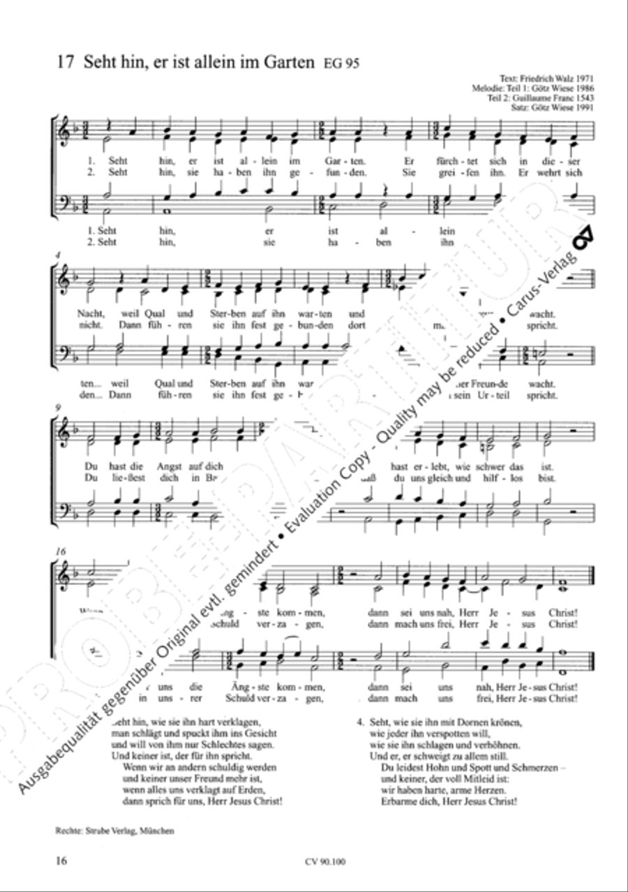 Chorsatze zum Evangelischen Gesangbuch Choir scores gallery preview page 21
