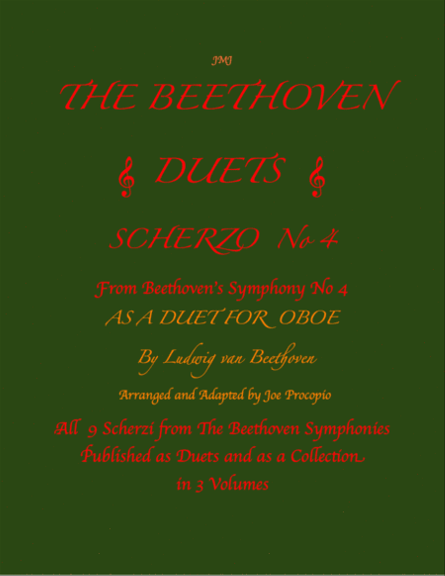 The Beethoven Duets For Oboe Volume 2 Scherzi 4, 5 and 6 image number null