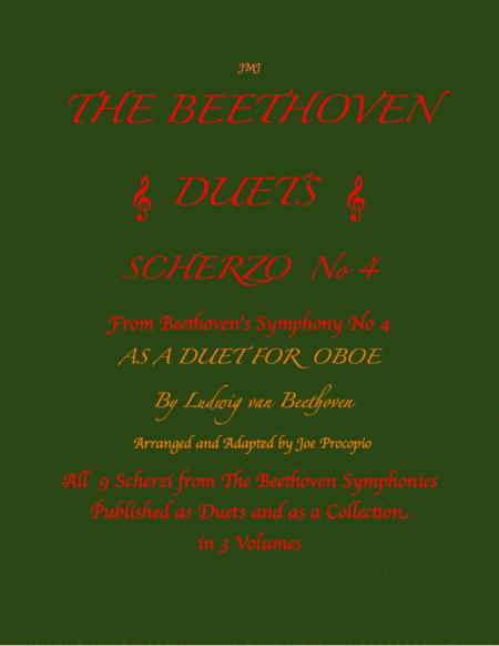 The Beethoven Duets For Oboe Volume 2 Scherzi 4, 5 and 6 image number null