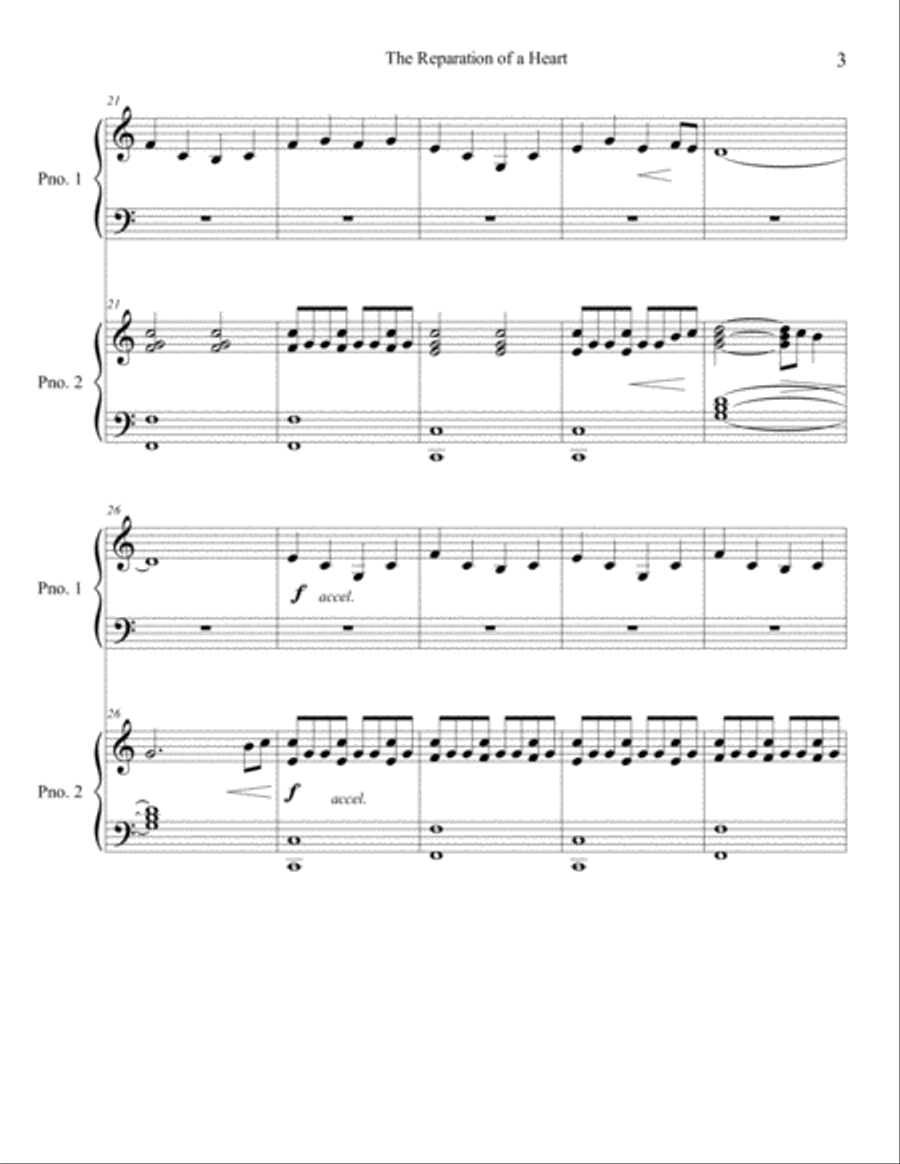 The Reparation of a Heart Easy Piano scores gallery preview page 3