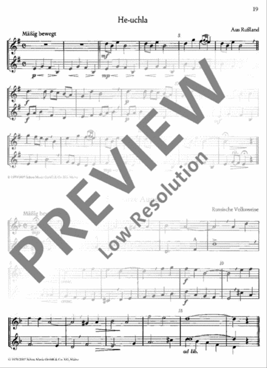 International Folksongs Bass Clarinet scores gallery preview page 20