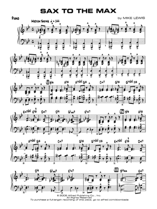 Sax to the Max: Piano Accompaniment