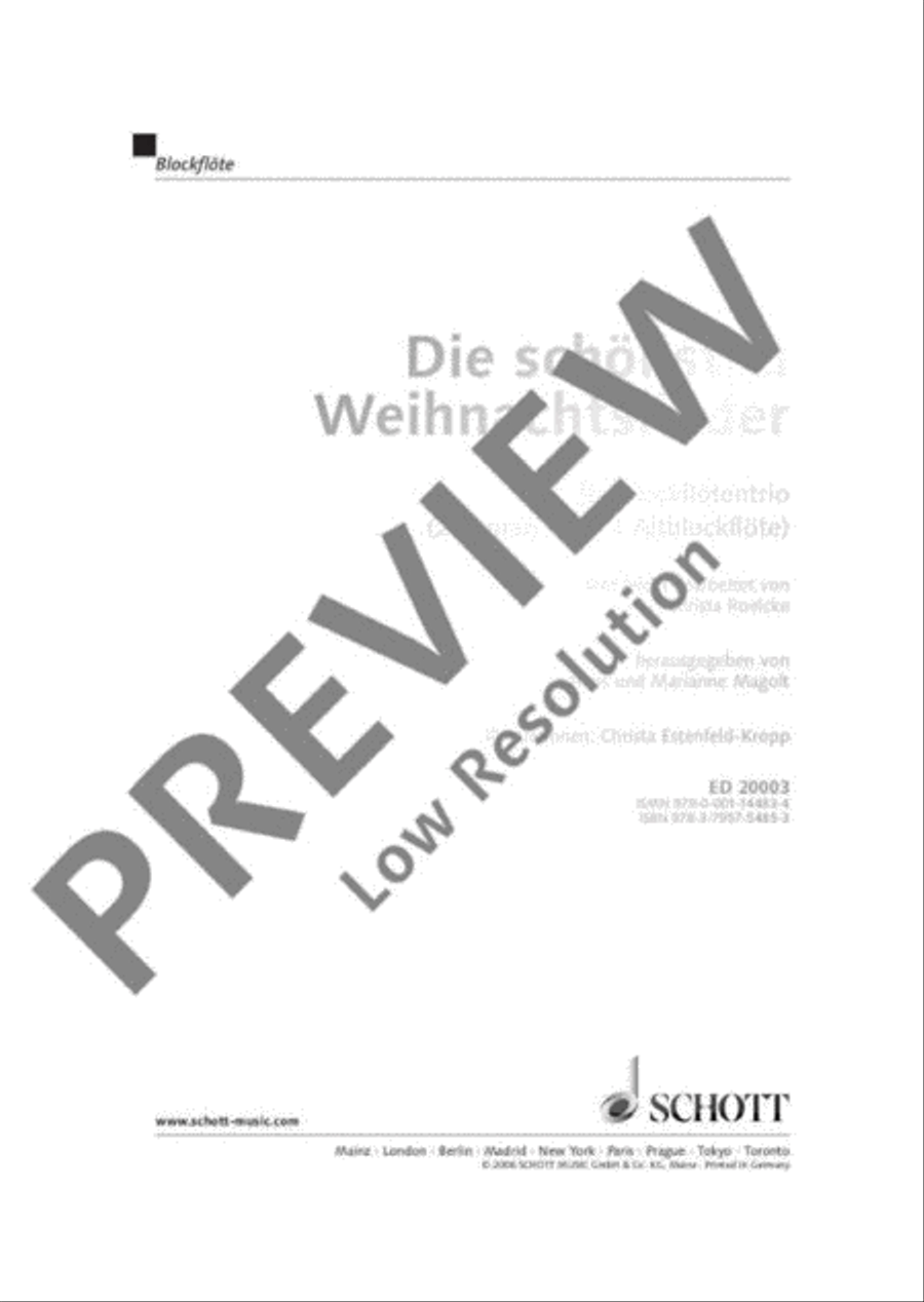 Die schönsten Weihnachtslieder SSA scores gallery preview page 2