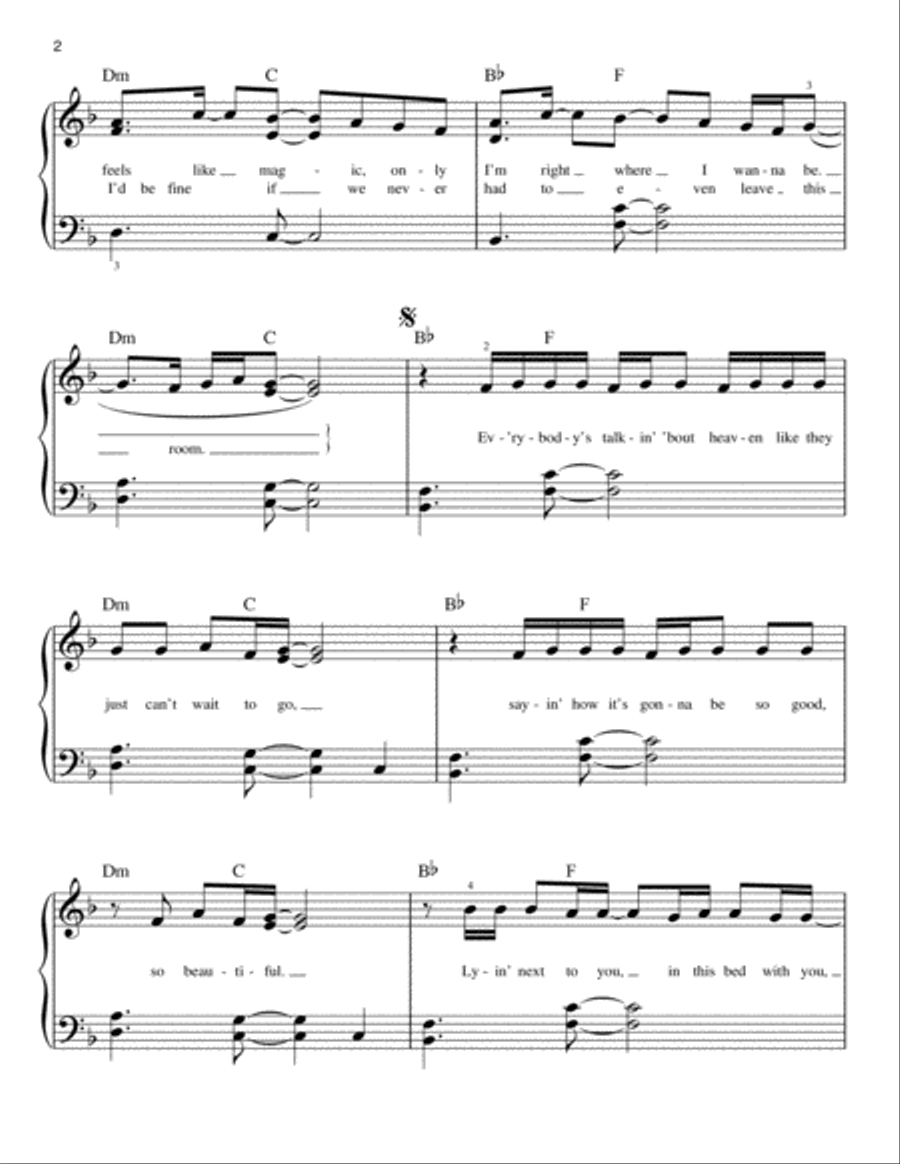 Heaven Easy Piano scores gallery preview page 2