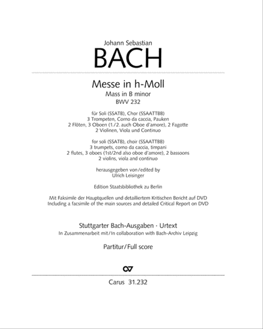 B Minor Mass, BWV 232 (Messe in h-Moll) SSATB scores gallery preview page 2