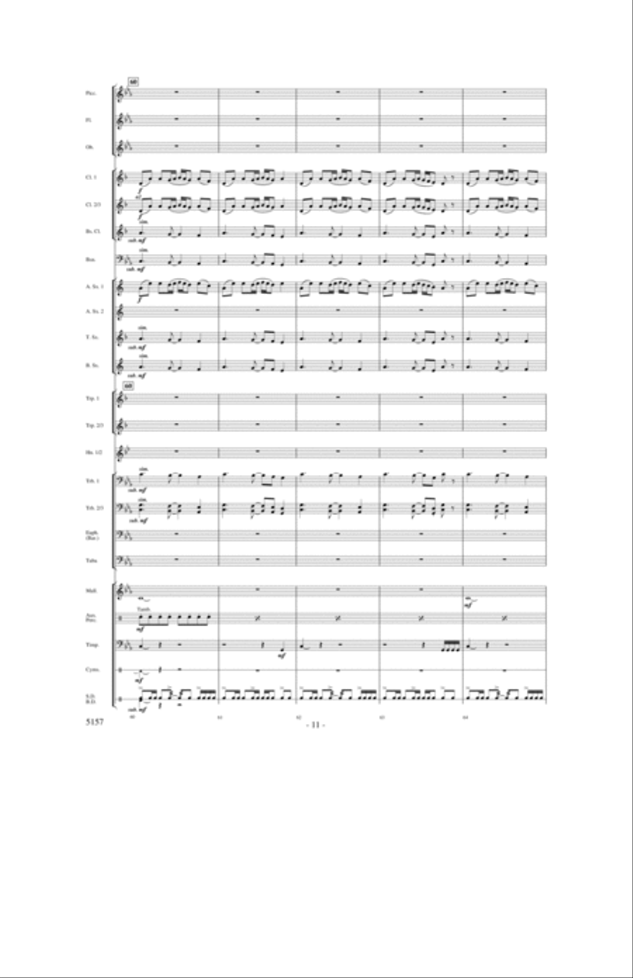 Fate of the Gods Concert Band scores gallery preview page 10