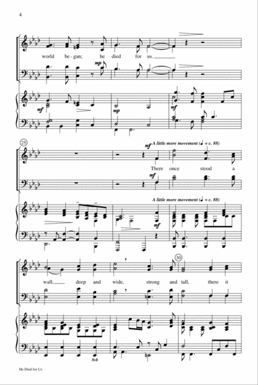 He Died for Us 4-Part scores gallery preview page 4