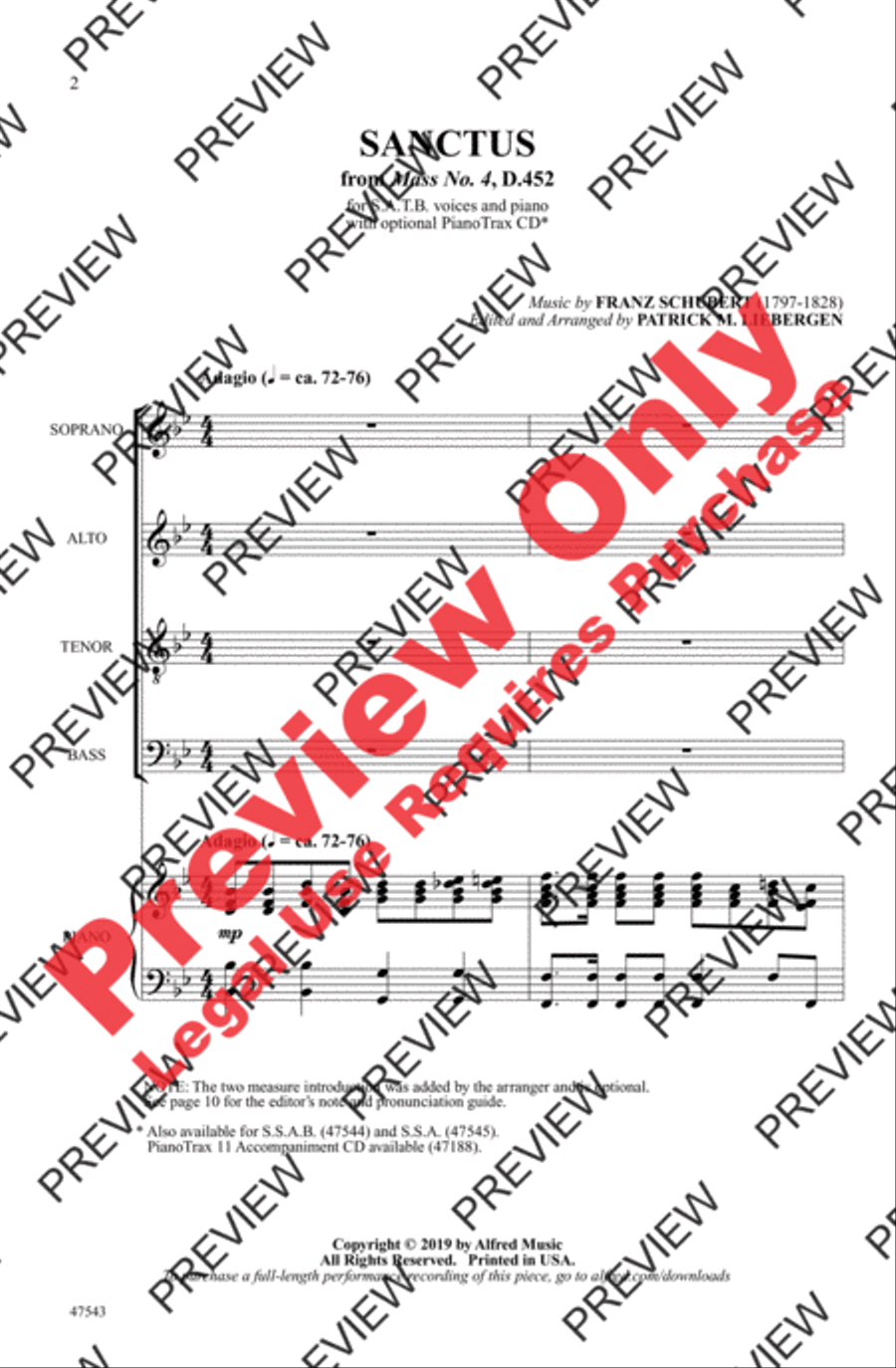 Sanctus Sanctus 4-Part scores gallery preview page 2