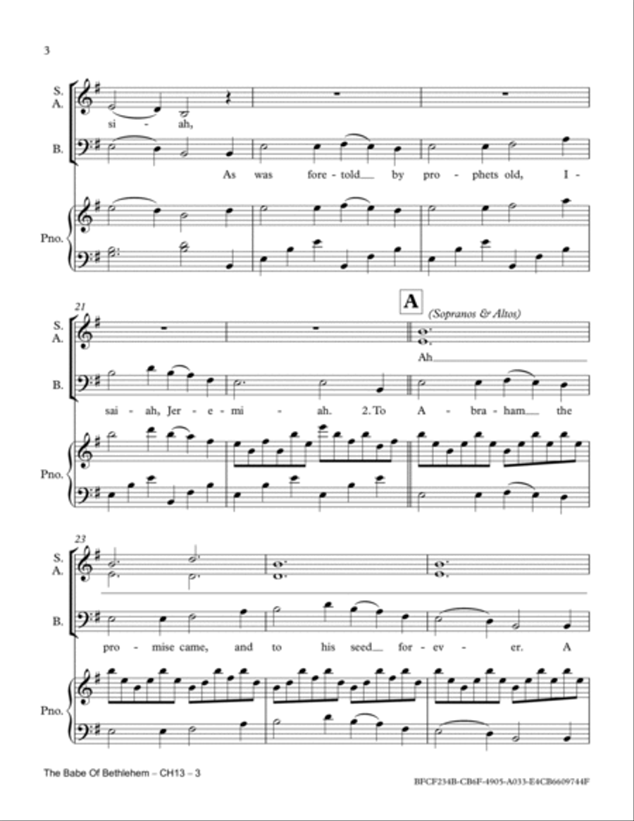 The Babe Of Bethlehem The Babe Of Bethlehem 3-Part scores gallery preview page 4