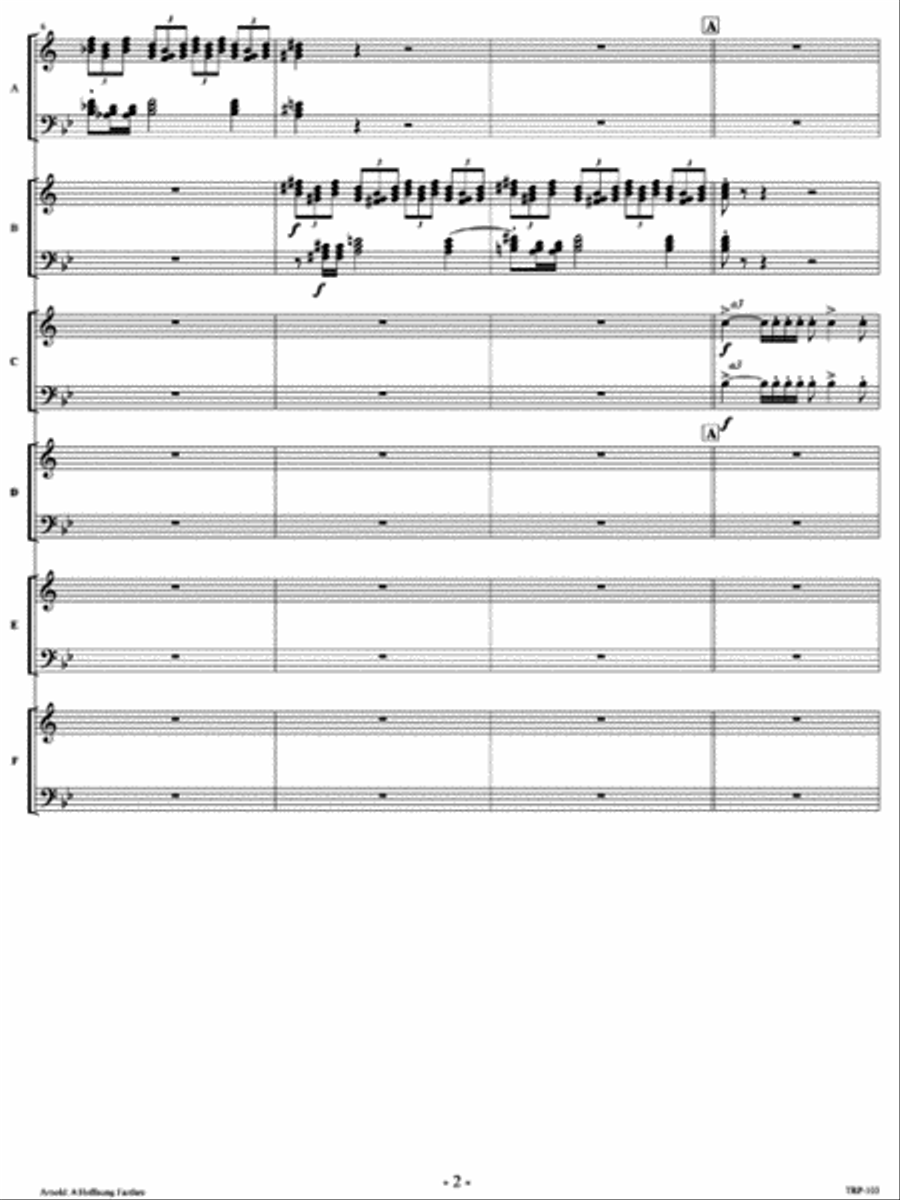 A Hoffnung Fanfare (original) Small Ensemble scores gallery preview page 3