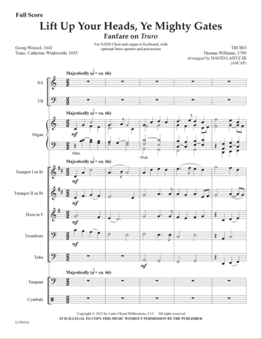Lift Up Your Heads, Ye Mighty Gates Horn scores gallery preview page 2