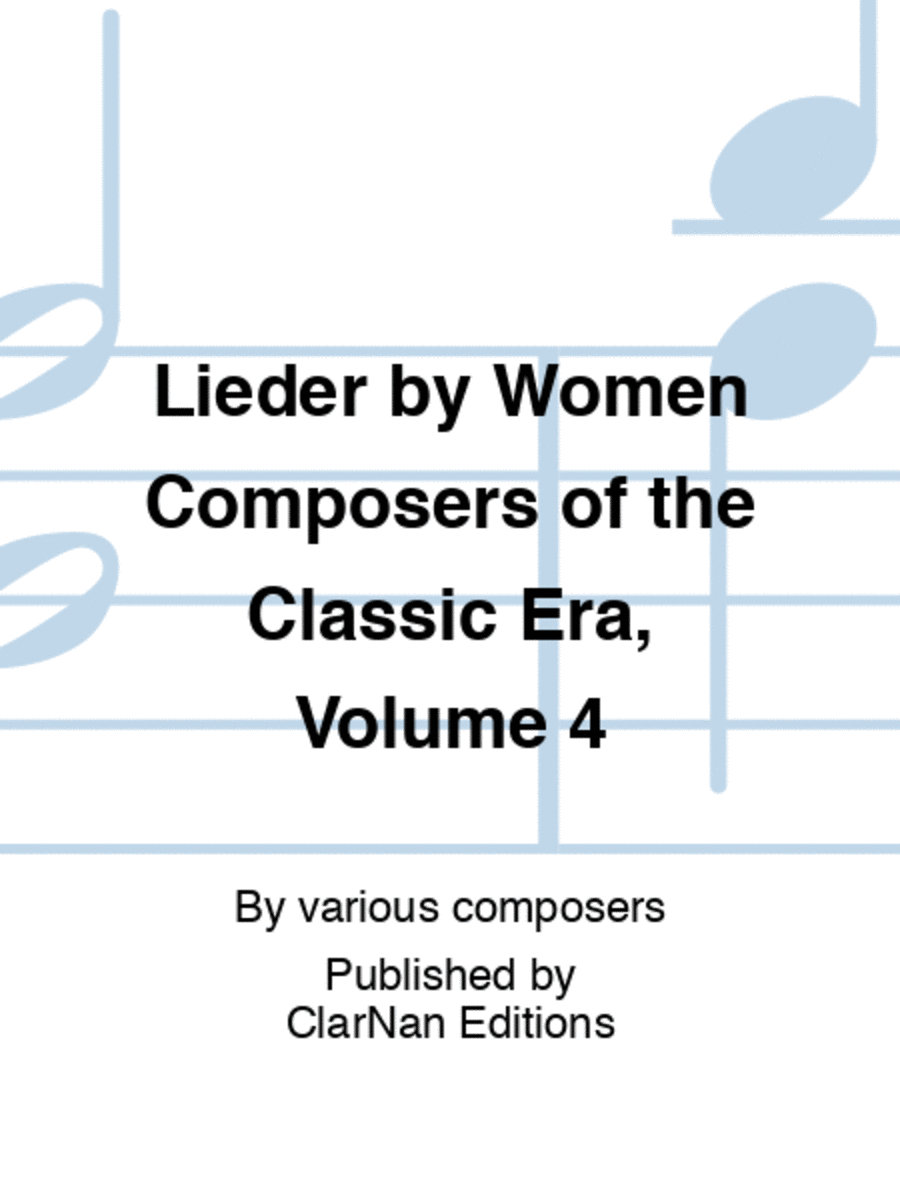 Lieder by Women Composers of the Classic Era, Volume 4 Voice Solo scores gallery preview page 1