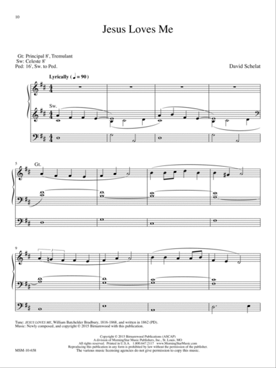 Jesus Loves Me Jesus Loves Me Organ scores gallery preview page 1
