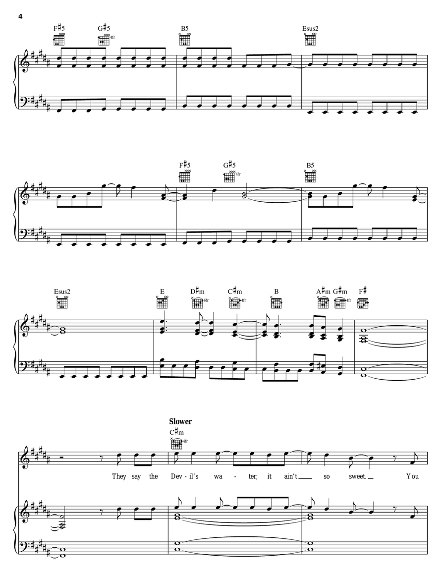 When You Were Young When You Were Young Piano, Vocal, Guitar scores gallery preview page 4