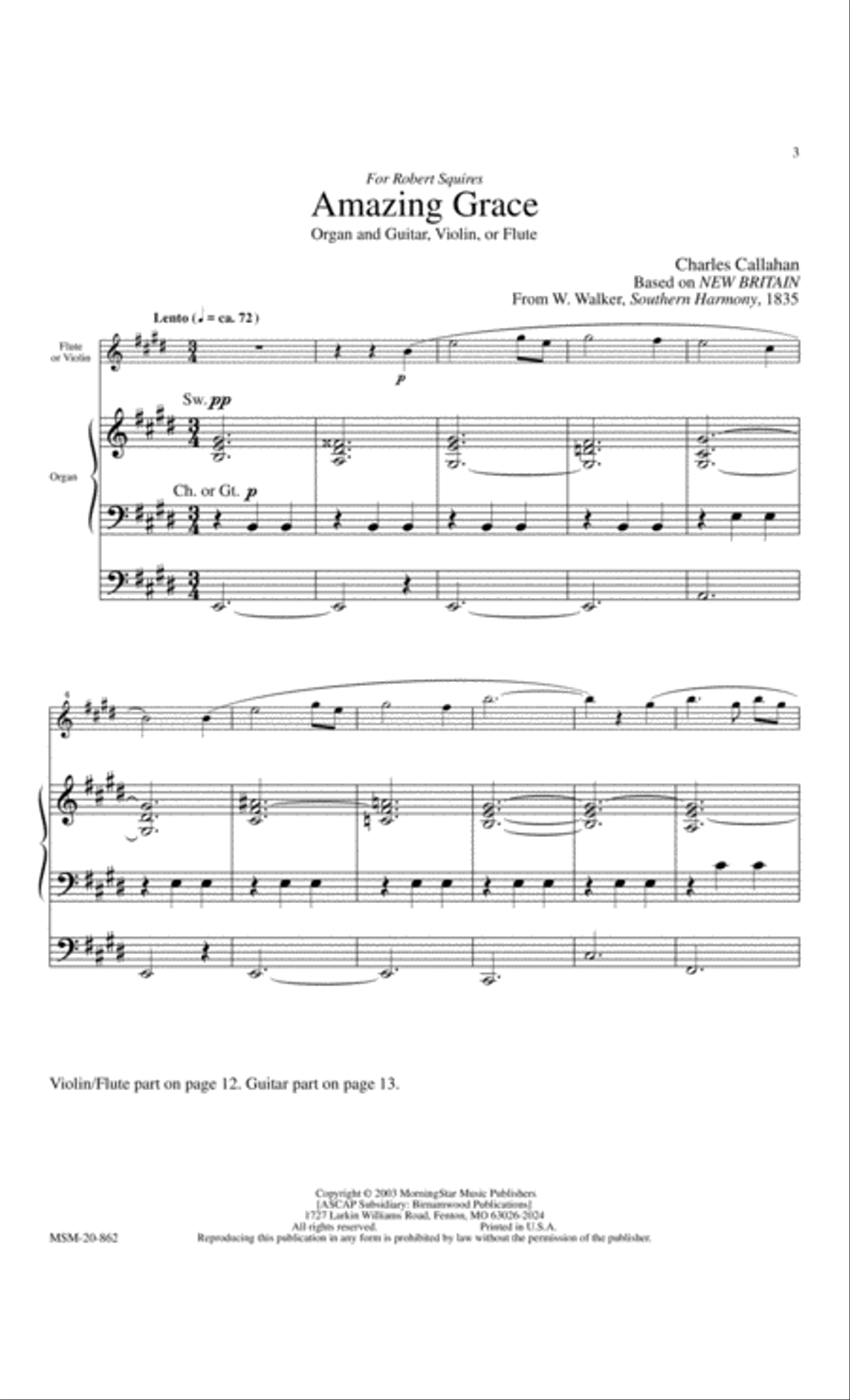 Two Early American Hymn Settings for Org. & Obbl. Inst. Organ scores gallery preview page 2