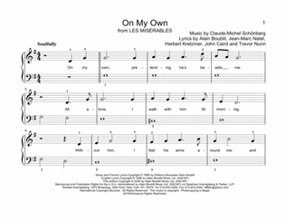 Book cover for On My Own (from Les Miserables) (arr. Christopher Hussey)