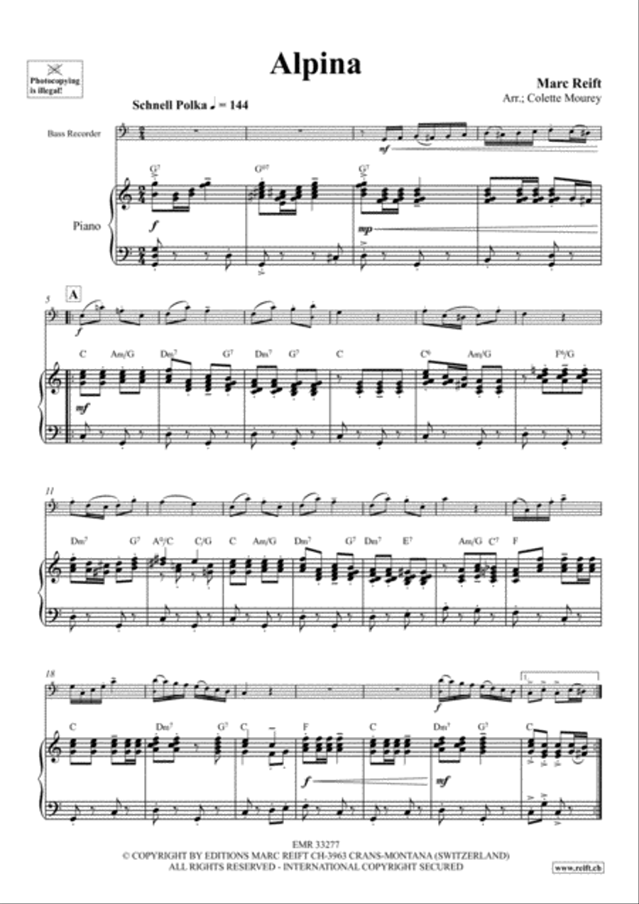 Alpina Bass Recorder scores gallery preview page 4