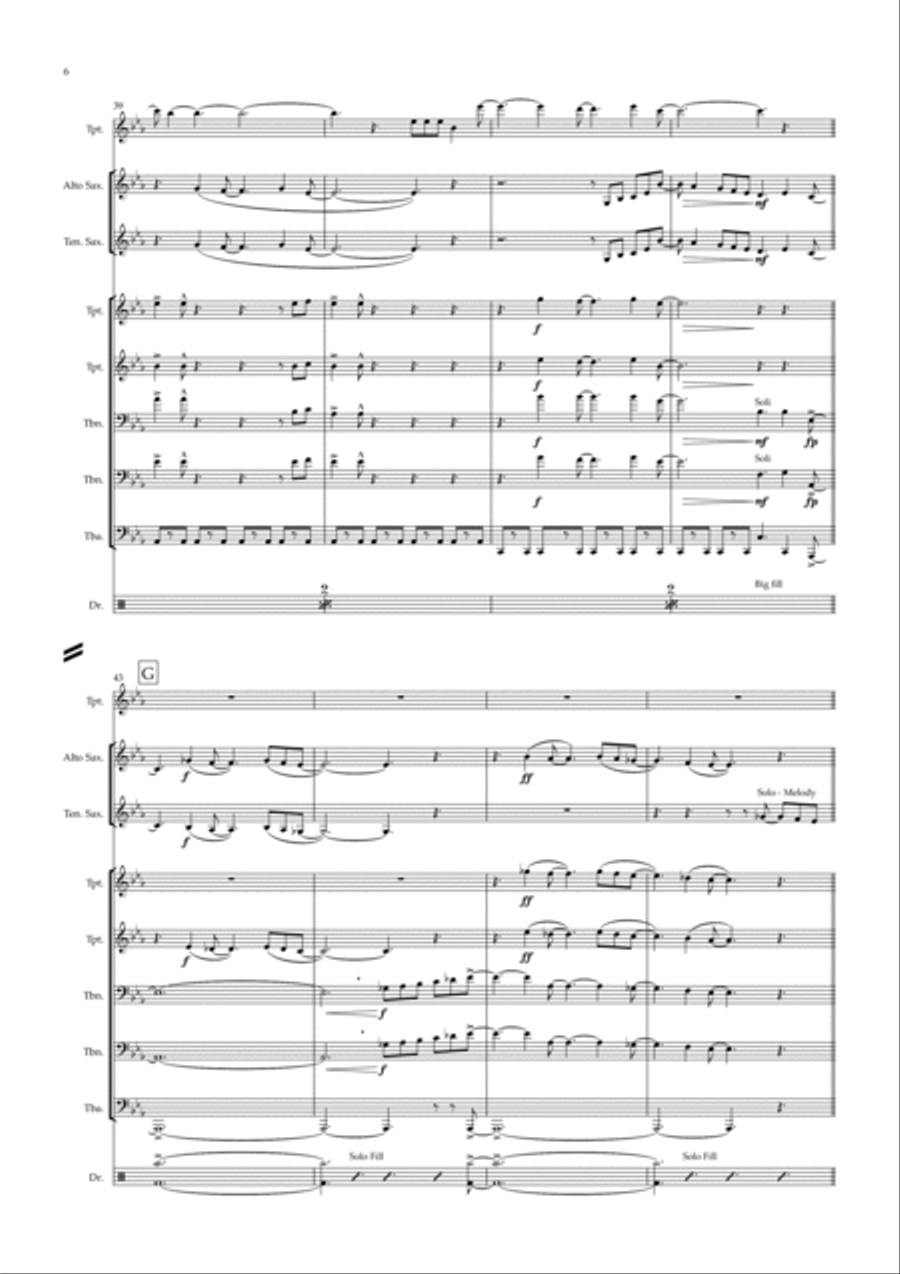 Into The Unknown Jazz Ensemble scores gallery preview page 6
