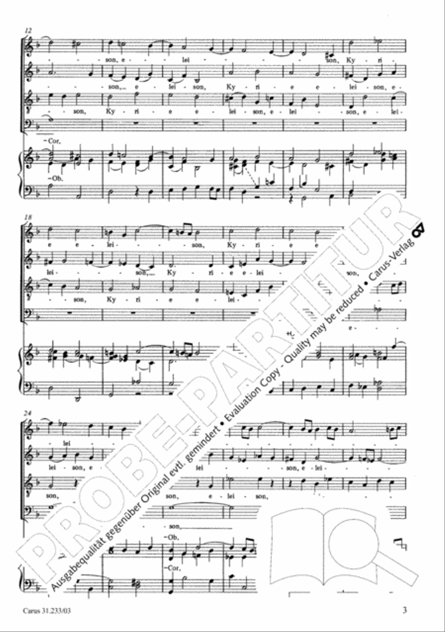 Mass in F major 4-Part scores gallery preview page 7