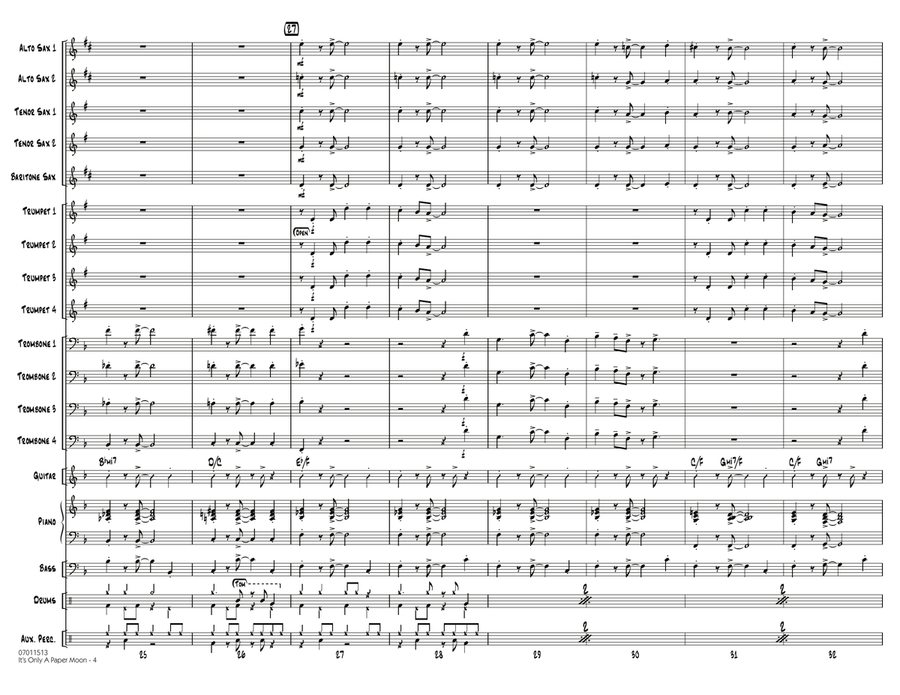 It's Only a Paper Moon - Conductor Score (Full Score) Jazz Ensemble scores gallery preview page 4