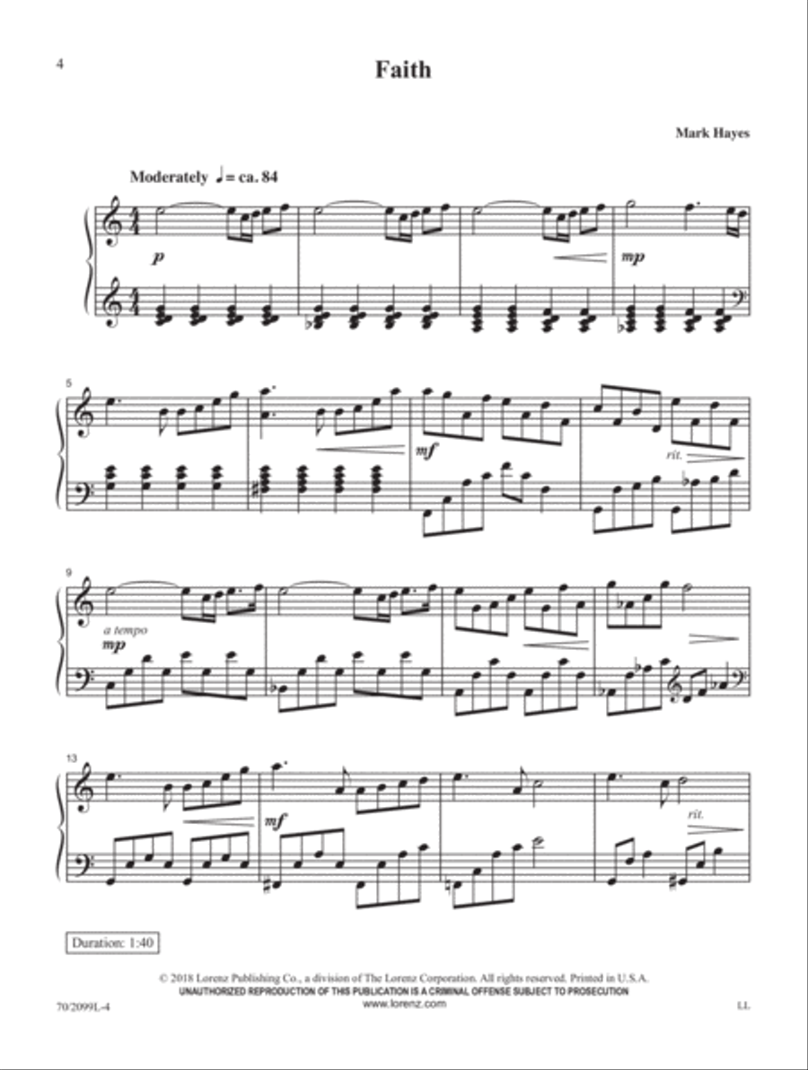 Mark Hayes Miniatures, Vol. 2 Piano Solo scores gallery preview page 2