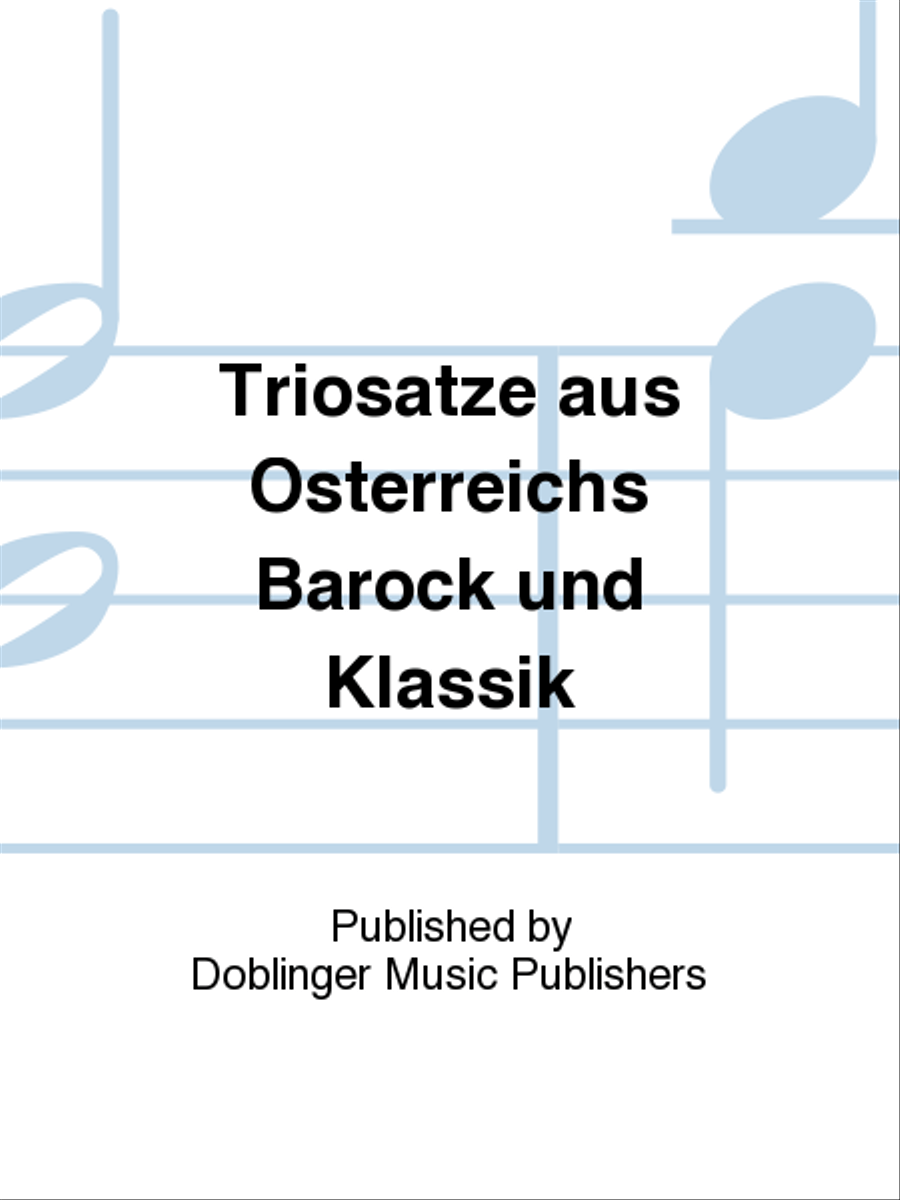 Triosatze aus Osterreichs Barock und Klassik Organ scores gallery preview page 1