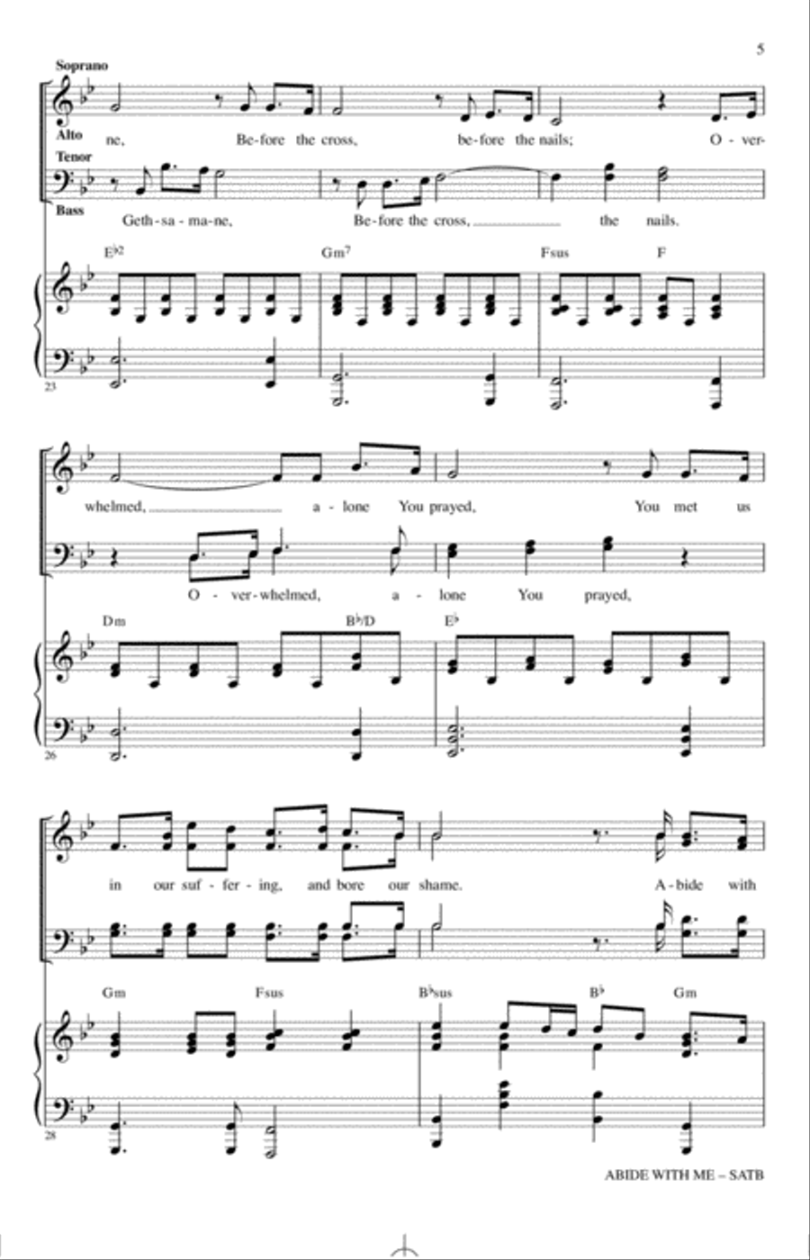 Abide With Me 4-Part scores gallery preview page 4