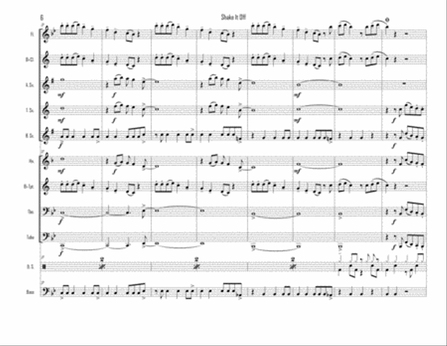 Shake It Off Small Ensemble scores gallery preview page 6