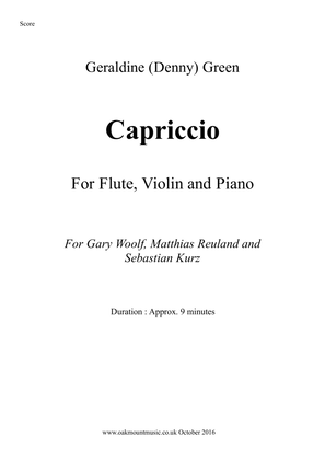 Book cover for Capriccio For Flute, Violin And Piano