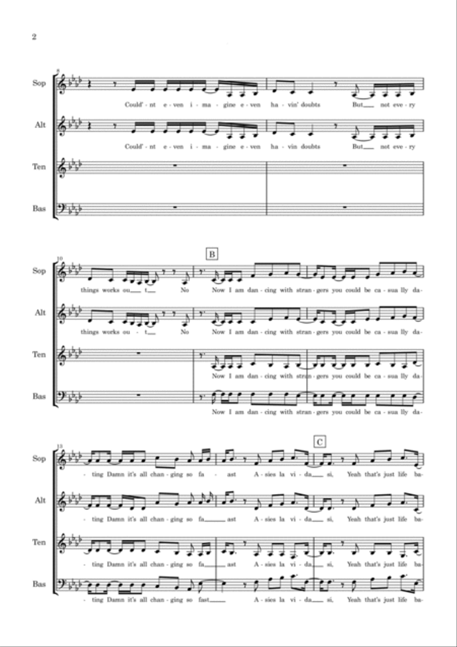 Bam Bam Bam Bam 4-Part scores gallery preview page 2