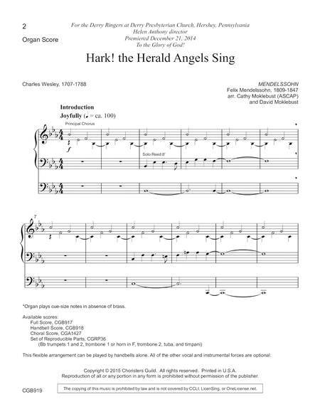 Hark! the Herald Angels Sing - Organ Score image number null