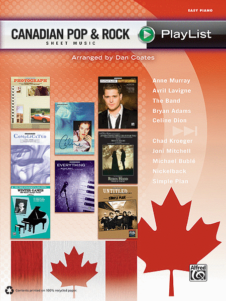 Canadian Pop and Rock Sheet Music Playlist