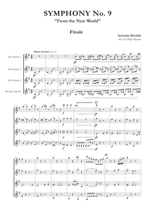 Book cover for Finale from Symphony No. 9 "From the New World" for Clarinet Quartet