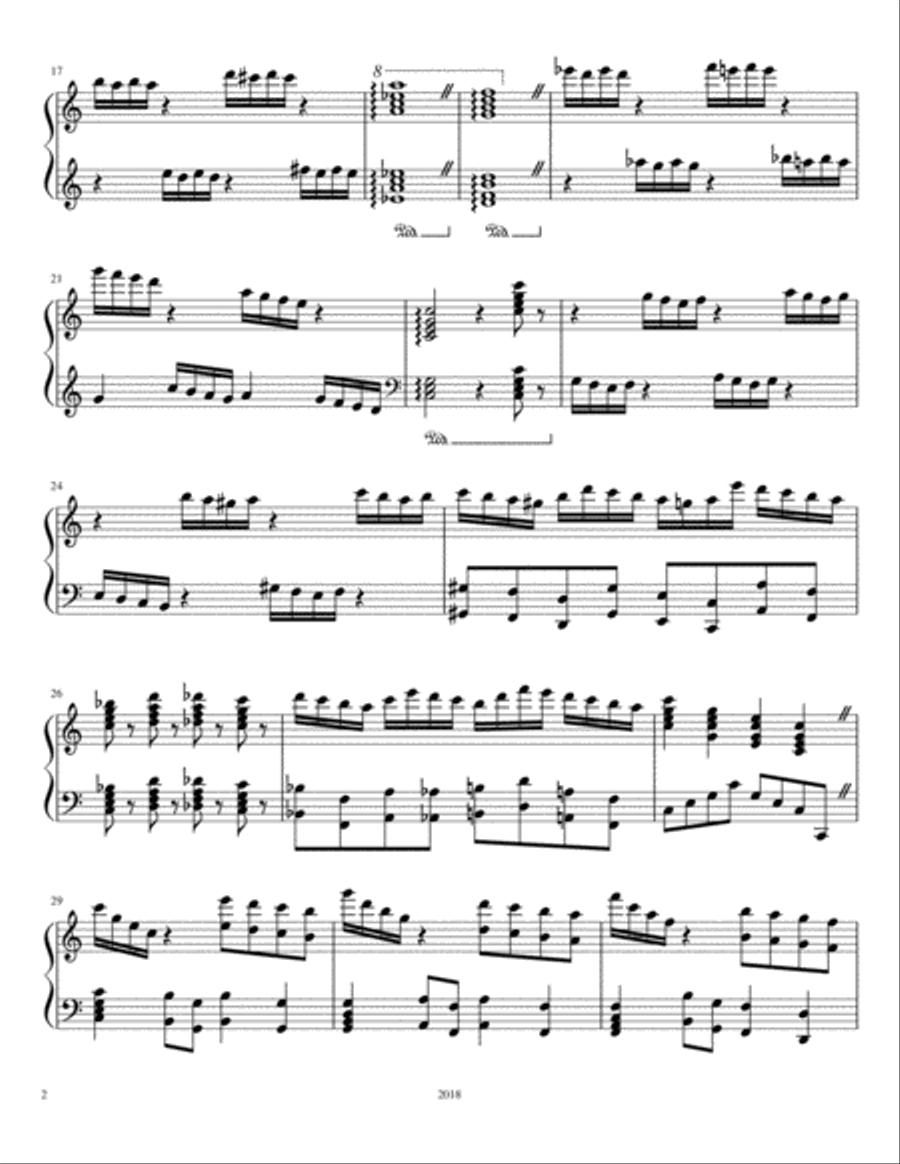 Falling Stars Piano Solo scores gallery preview page 2