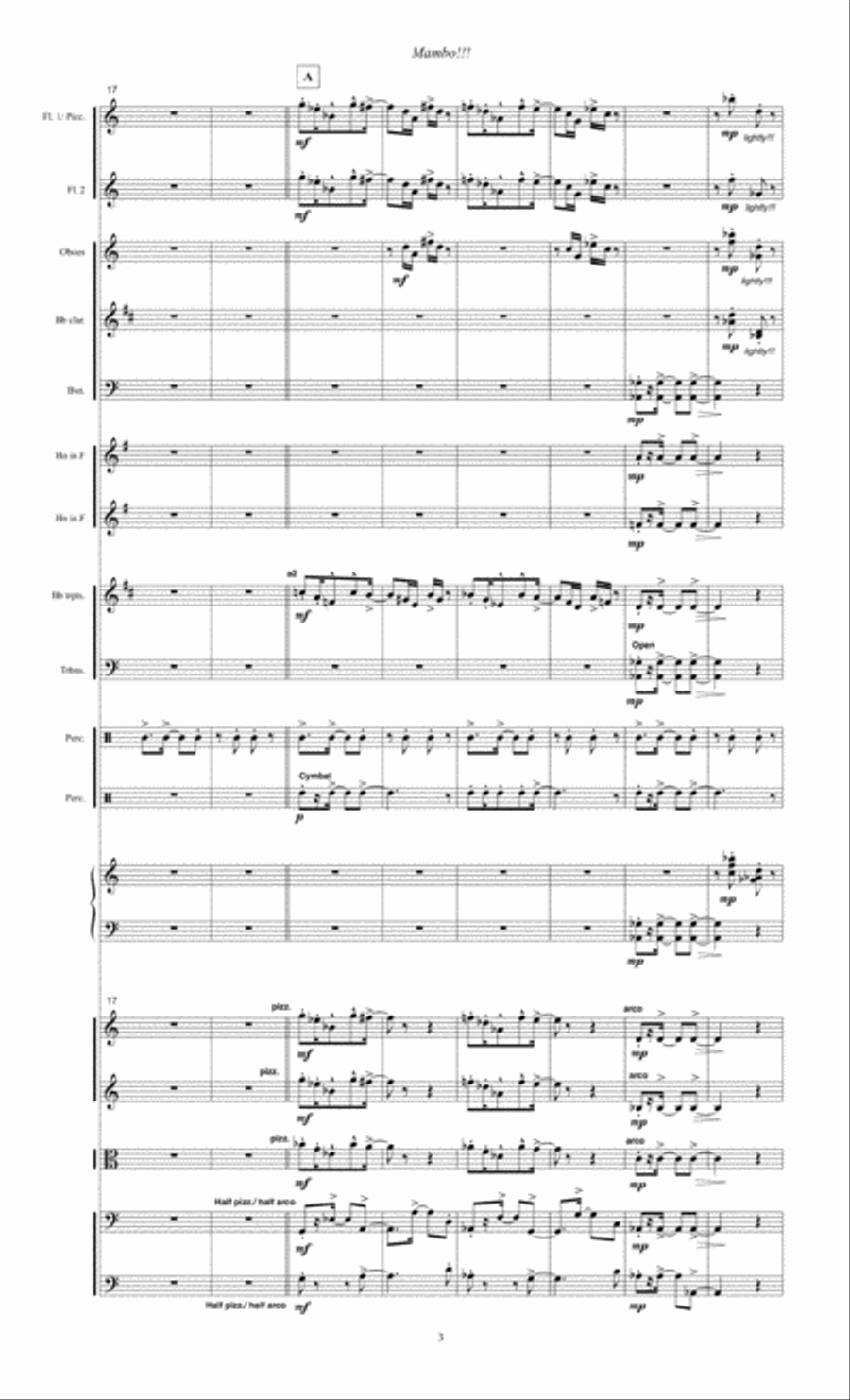 Mambo!!! (2003) for orchestra Small Ensemble scores gallery preview page 5