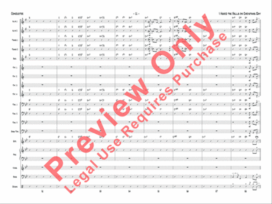 I Heard the Bells on Christmas Day Jazz Ensemble scores gallery preview page 12