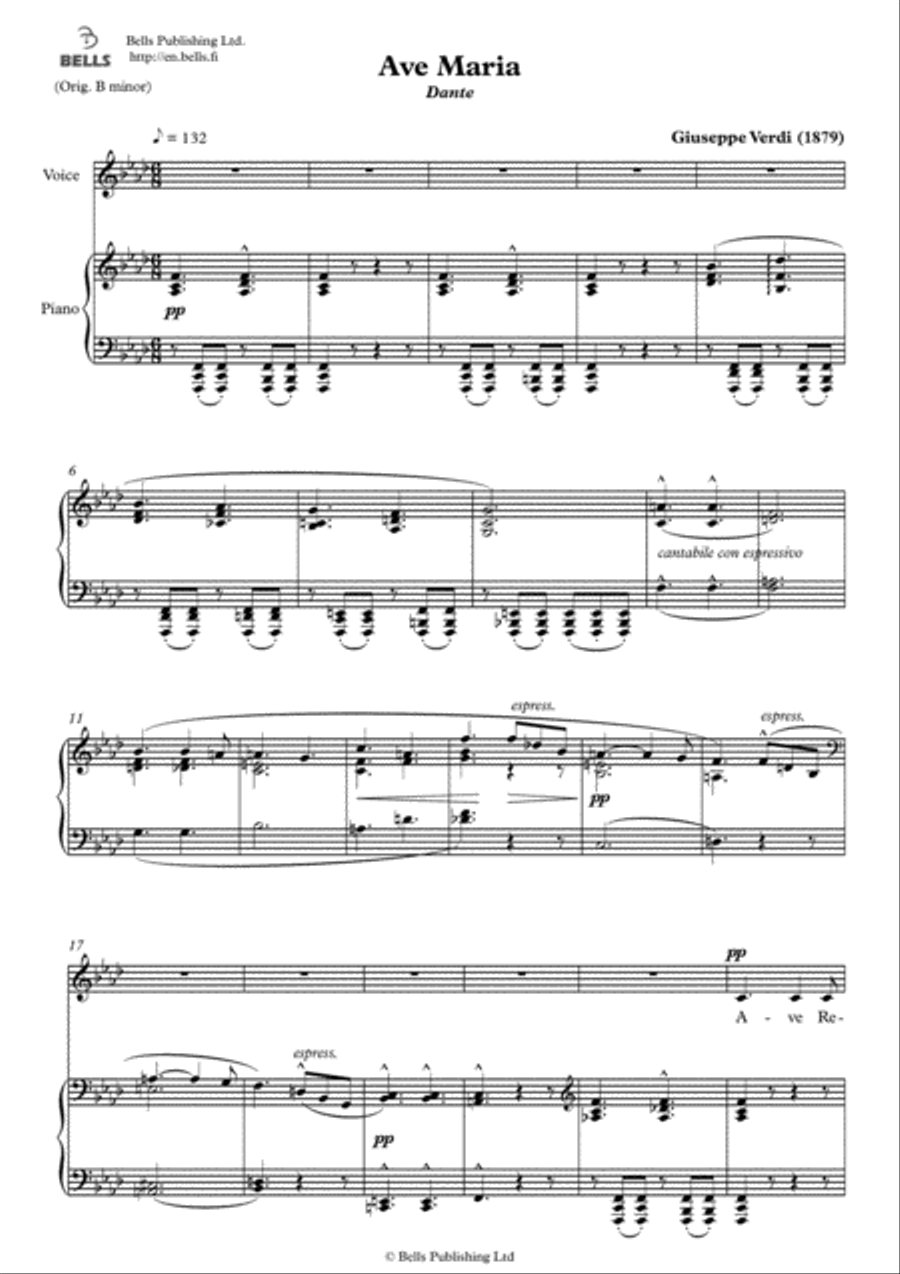 Ave Maria (1879) (F minor) Voice Solo scores gallery preview page 1
