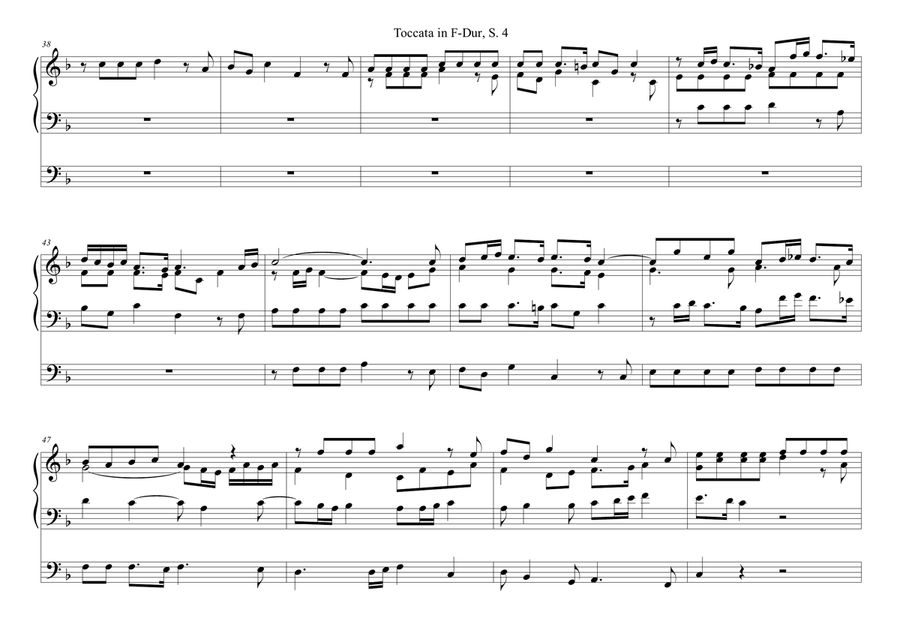 Toccata in F Major Organ Solo scores gallery preview page 4