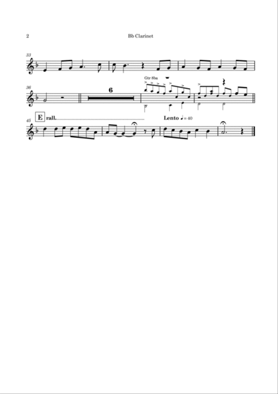 A Kiss At The End Of The Rainbow B-Flat Clarinet scores gallery preview page 5