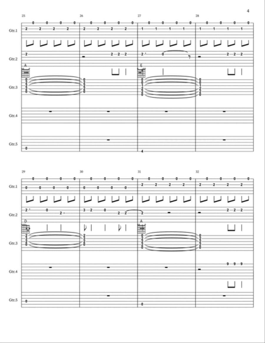 Chasing Cars Chasing Cars Electric Guitar scores gallery preview page 4