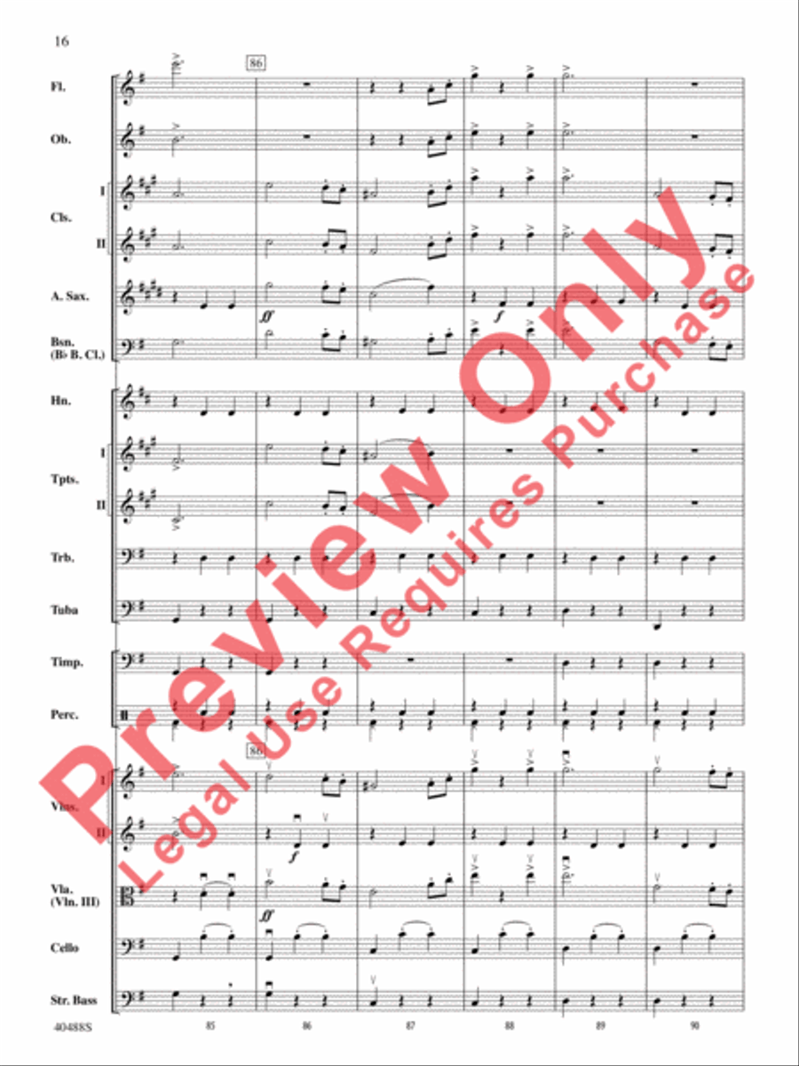 Overture to Die Fledermaus Full Orchestra scores gallery preview page 17